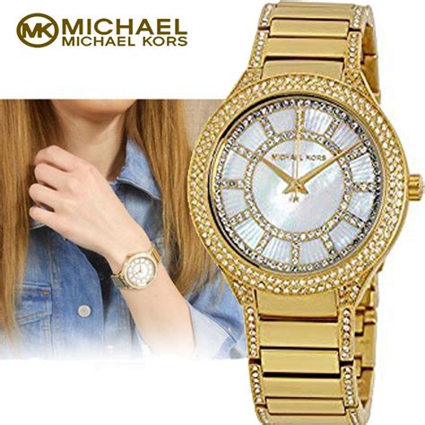 Michael Kors MK3312 Women's Watch Mother of Pearl Dial Gold 